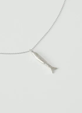Alba Silber-Fisch-Anhänger-Halskette