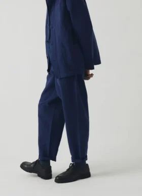 Alfie Garment-dyed-Hose mit Fischgrätenmuster
