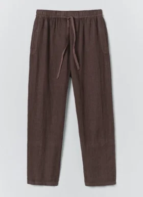 Alfie-Hose aus stückgefärbtem Leinen