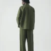 Arlo Überfärbte gestreifte Baumwoll-Leinen-Jacke Arlo Überfärbte gestreifte Baumwoll-Leinen-Jacke