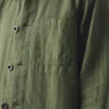 Arlo Überfärbte gestreifte Baumwoll-Leinen-Jacke Arlo Überfärbte gestreifte Baumwoll-Leinen-Jacke