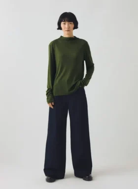 Aster High Neck Wool Lyocell T-Shirt
