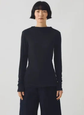 Aster High Neck Wool Lyocell T-Shirt