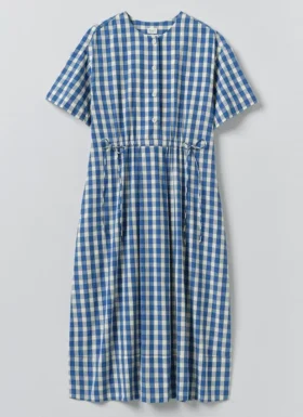 Baumwoll-Gingham-Kleid