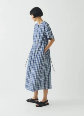 Baumwoll-Gingham-Kleid