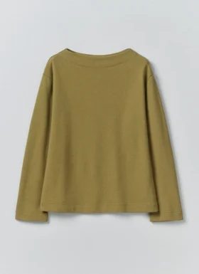 Baumwoll-Hanf-Pullover mit Stehkragen