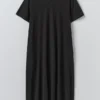 Baumwoll-Jersey-Kleid mit V-Ausschnitt