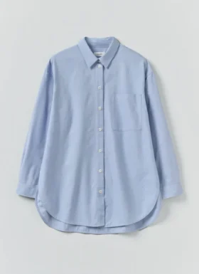 Baumwoll-Oxford-Hemd, oversized, lang