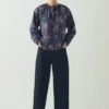 Baumwoll-Popeline-Hemd mit provenzalischem Paisley-Print