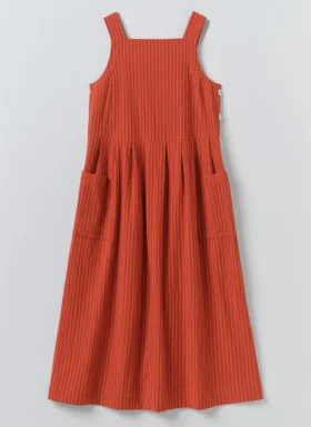 Baumwoll-Trägerkleid mit Streifenmuster