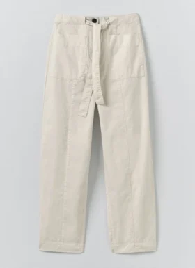 Baumwoll-Twill-Hose mit Gürtel