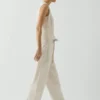 Baumwoll-Twill-Hose mit Gürtel