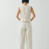 Baumwoll-Twill-Hose mit Gürtel