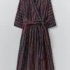 Baumwoll-Wickel-Kleid „Pantry Stripe“