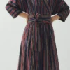 Baumwoll-Wickel-Kleid „Pantry Stripe“