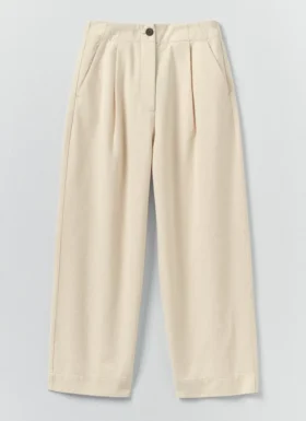 Baumwollhose mit Falten vorne