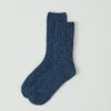 Baumwollsocken mit Slub-Rippmuster Baumwollsocken mit Slub-Rippmuster