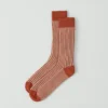 Baumwollsocken mit vertikalen Streifen
