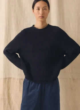 Bequemer Pullover aus Bio-Baumwolle und Leinen