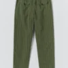 Überfärbte, gestreifte Hose aus Baumwoll-Leinen-Mischgewebe mit Gummizug Überfärbte, gestreifte Hose aus Baumwoll-Leinen-Mischgewebe mit Gummizug