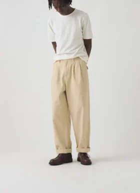 Bill-Hose aus Baumwoll-Canvas mit weitem Bein