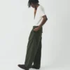 Bill-Hose aus Baumwoll-Canvas mit weitem Bein