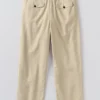 Bill-Hose aus Baumwoll-Canvas mit weitem Bein
