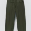 Bill-Hose aus Baumwoll-Canvas mit weitem Bein