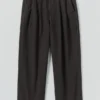 Bill-Hose aus Baumwoll-Canvas mit weitem Bein