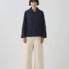 Bio-Indigo-Jeansjacke mit weiten Ärmeln