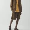 Blazer aus Baumwoll-Leinen-Mischung mit hohem Bruch