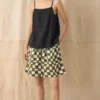 Blockdruck-Shorts mit Karo-Muster