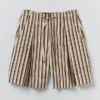 Blockdruck-Shorts mit Sorbet-Streifen Blockdruck-Shorts mit Sorbet-Streifen