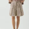 Blockdruck-Shorts mit Sorbet-Streifen Blockdruck-Shorts mit Sorbet-Streifen