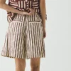 Blockdruck-Shorts mit Sorbet-Streifen Blockdruck-Shorts mit Sorbet-Streifen