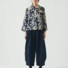 Boxy-Hemd mit Geschirr-Print Boxy-Hemd mit Geschirr-Print
