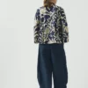 Boxy-Hemd mit Geschirr-Print Boxy-Hemd mit Geschirr-Print