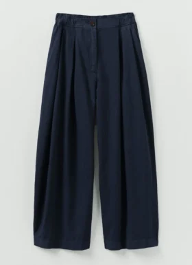 Carys Baumwoll-Leinen-Canvas-Hose mit weitem Bein