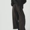 Carys Check Baumwoll-Woll-Hose mit weitem Bein