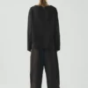 Carys Check Baumwoll-Woll-Hose mit weitem Bein