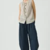Carys Micro-Houndstooth-Hose mit weitem Bein