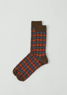 Diamant-Jacquard-Wollsocken Diamant-Jacquard-Wollsocken