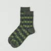 Diamant-Jacquard-Wollsocken