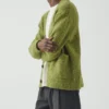 Donegal-Woll-Strickjacke mit V-Ausschnitt