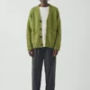 Donegal-Woll-Strickjacke mit V-Ausschnitt