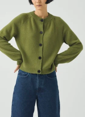Eden Raglan-Strickjacke aus Wolle und Kaschmir