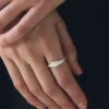 Emily Nixon Silber-Signetring mit Stein