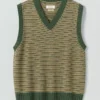 Feinstreifiges Tanktop aus Wolle und Baumwolle Feinstreifiges Tanktop aus Wolle und Baumwolle