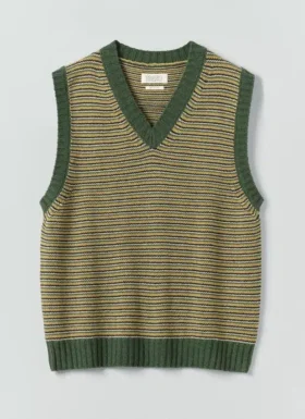 Feinstreifiges Tanktop aus Wolle und Baumwolle Feinstreifiges Tanktop aus Wolle und Baumwolle