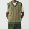 Feinstreifiges Tanktop aus Wolle und Baumwolle Feinstreifiges Tanktop aus Wolle und Baumwolle